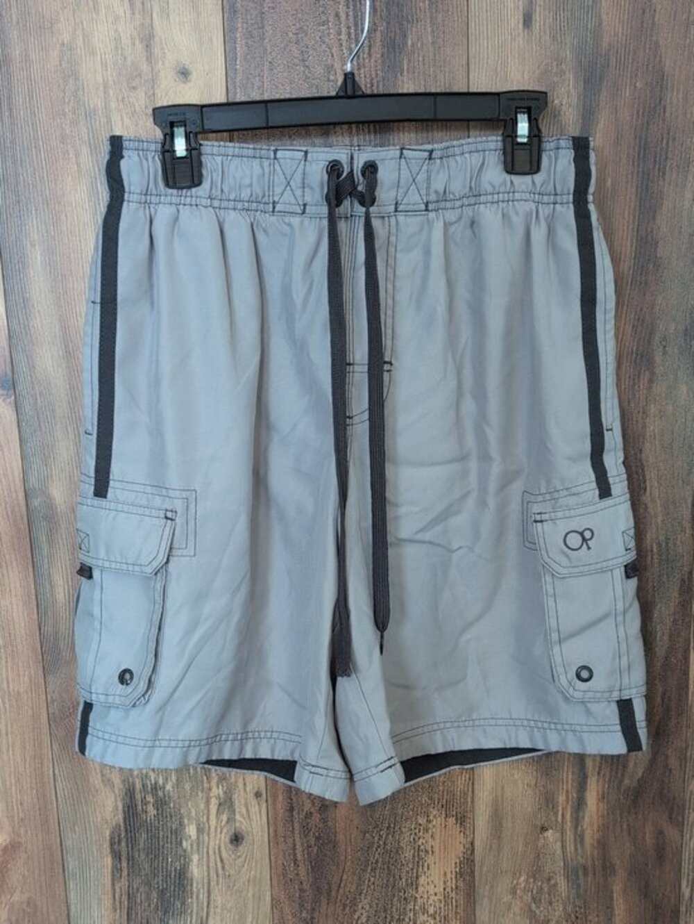 OP Men’s Light Gray Swim Trunks Board Shorts M 685A